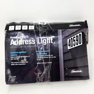 Westek SL-ALWR Address Light Led Wired LT 5.125Hx 10"W x 1"D Black